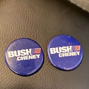 2000 George W Bush & Dick Cheney‎ - (1-3/8)"/ Presidential Campaign Button X2
